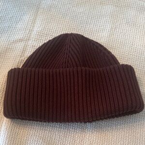 Paper Label Brown Ribbed Knit Sweater